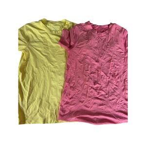 Primary yellow and pink rashguard bundle size 14